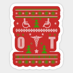 Christmas Xmas Occupational Therapist OT Sticker